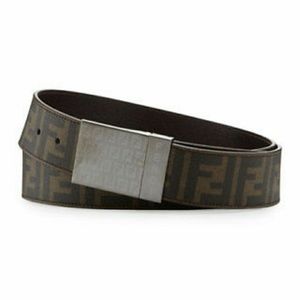 100% AUTHENTIC NEW MEN FENDI ZUCCA BELT ONE SIZE 1